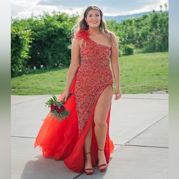 Red Ashley Lauren Prom Dress